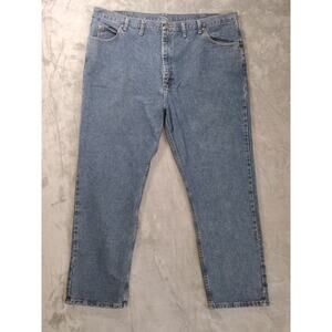 Wrangler Mens Blue Jeans 46x32 Relaxed Fit Straight Leg